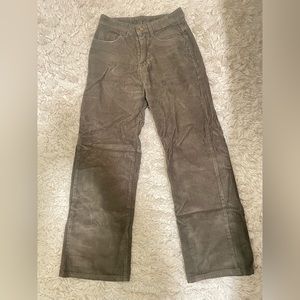 dark brown corduroy pants - wide leg fit